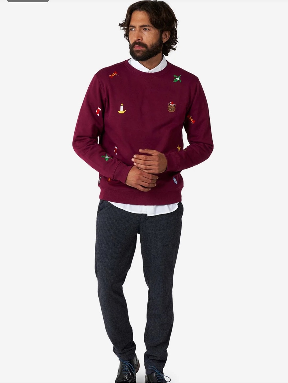 Opposuits X-Mas Icons Burgundy Men's Sweater XL